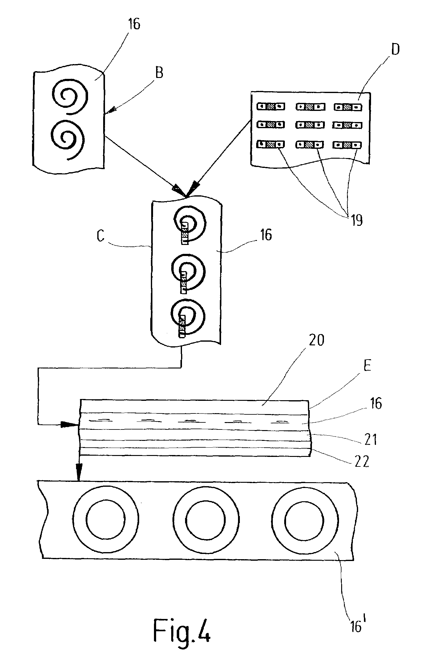 Method for producing a tag or a chip card having a coil antenna