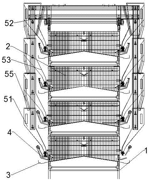 Laminated laying hen cage