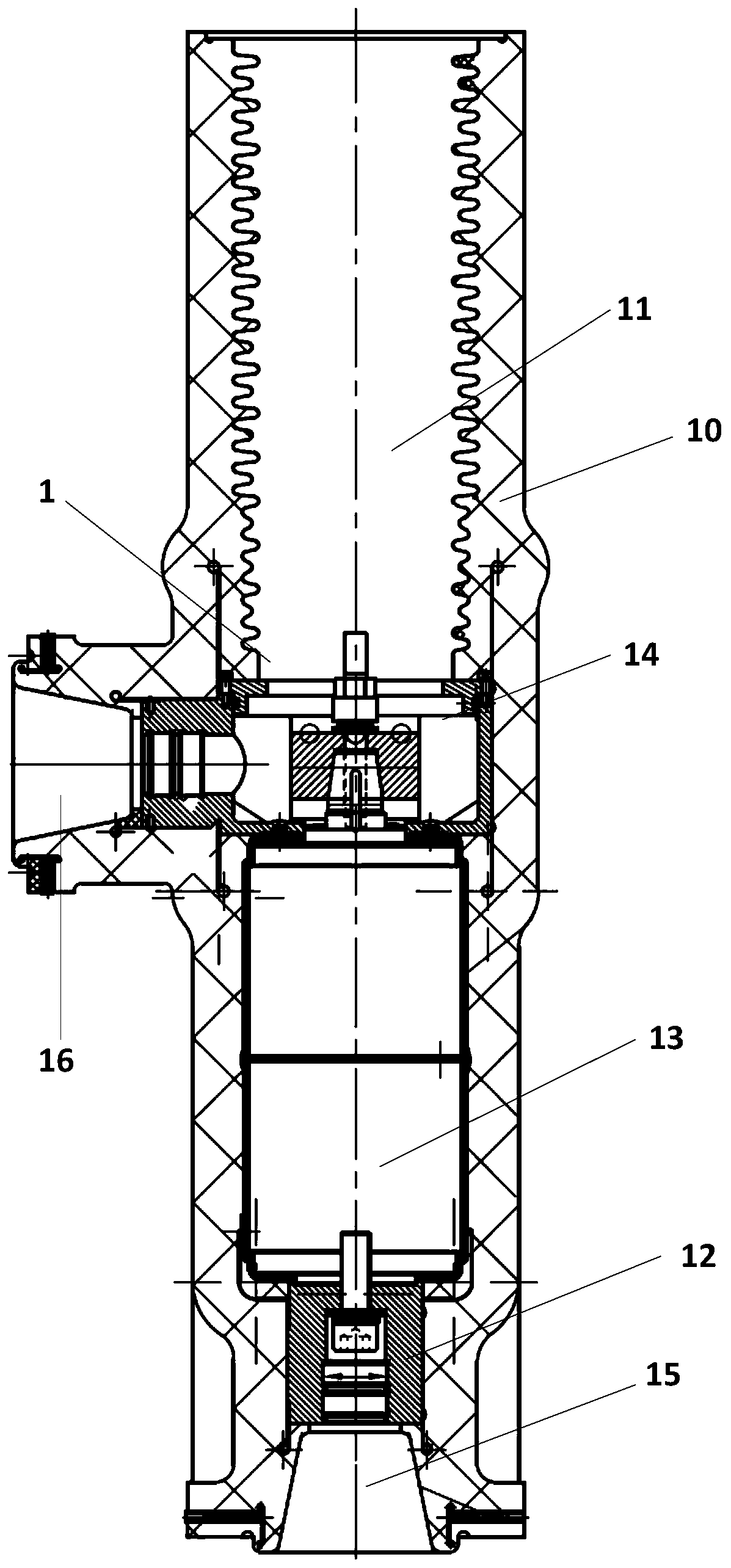 A solid insulated circuit breaker