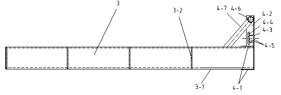 Guidance and hanging separated cantilever beam composite structure of integrated climbing frame