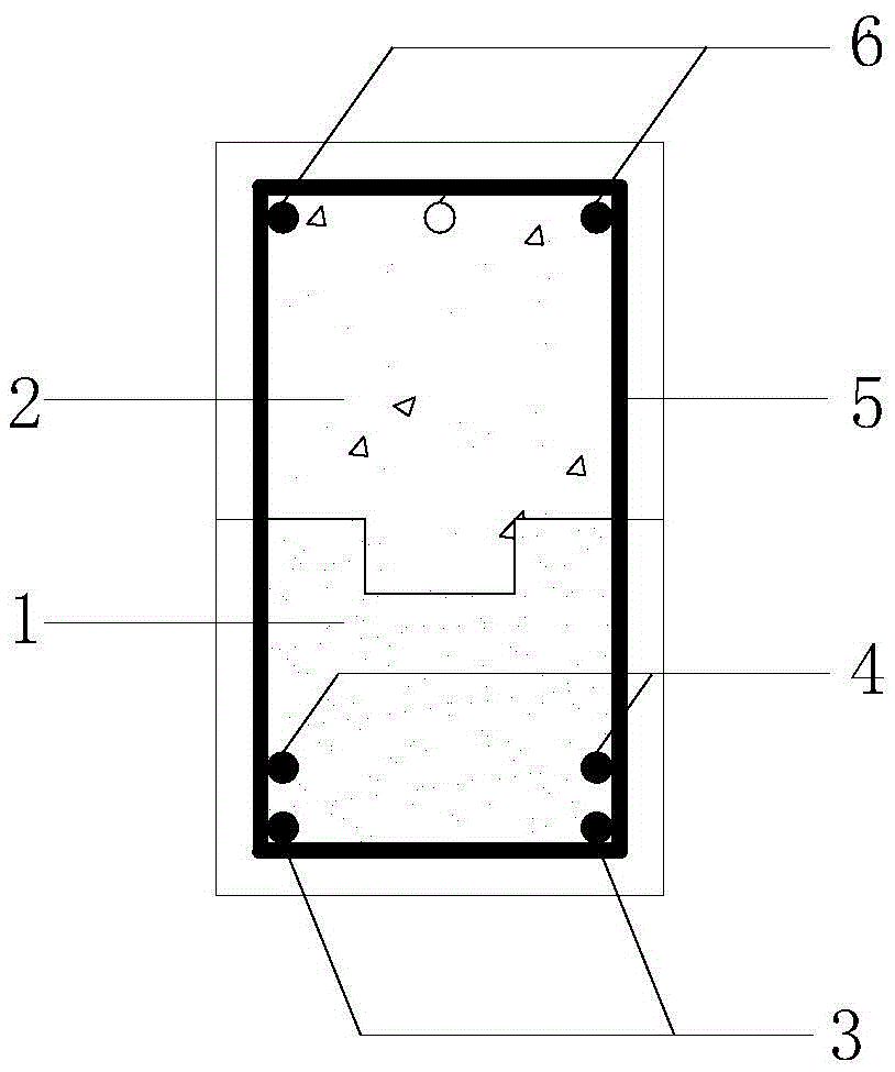 Composite bar-reinforced ECC and concrete composite beam and construction method thereof