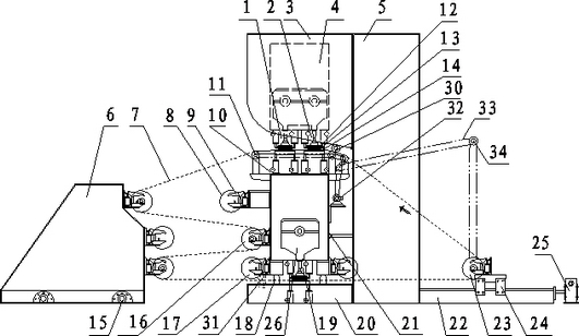 High-speed broad-width paper-making felt needling device