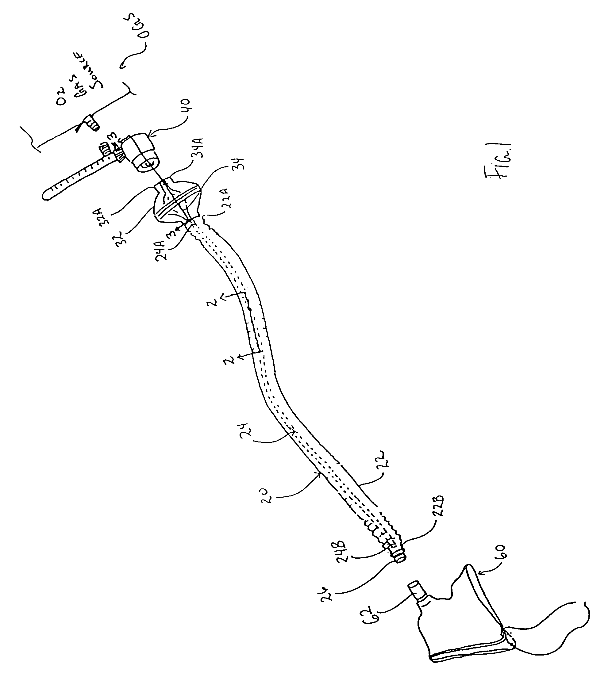 Apparatus and method for humidification of inspired gases