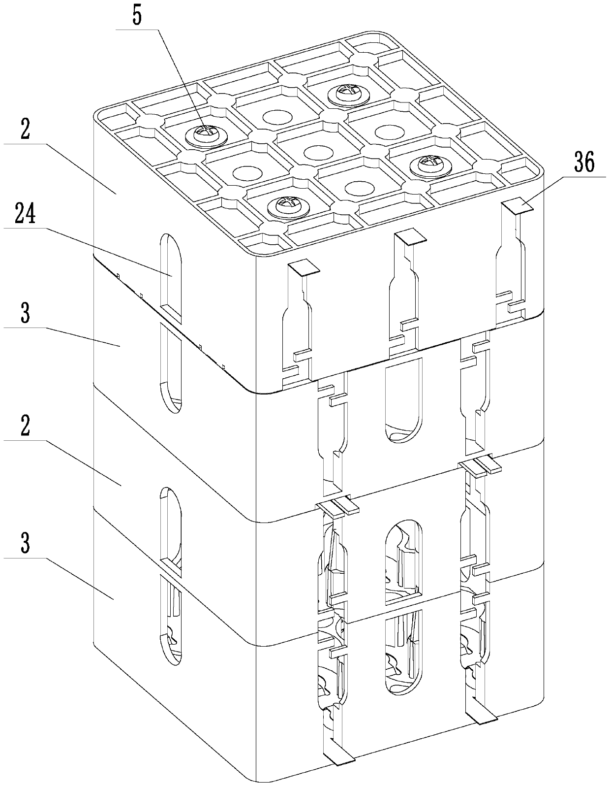 Welding-free combined battery pack