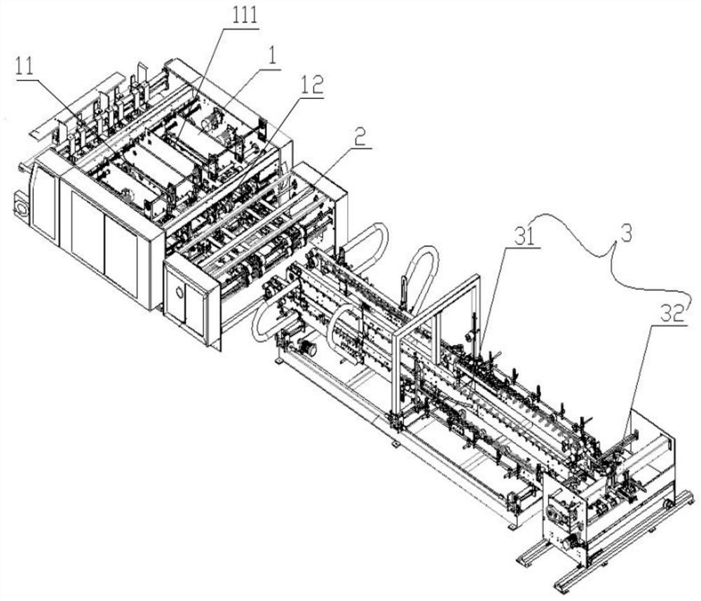 An electric control system for a double-piece automatic nail box machine