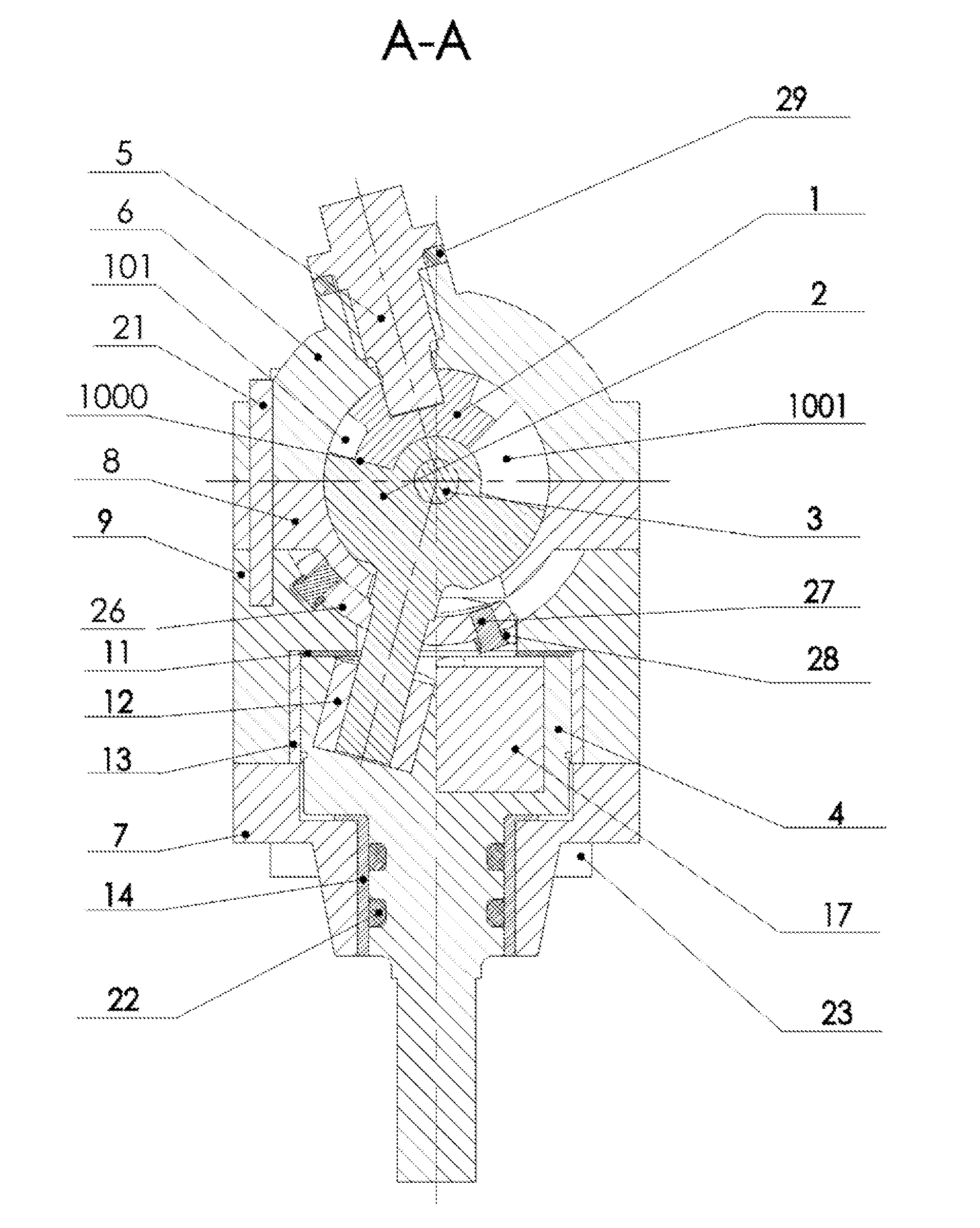 Anti-locking mechanism of spherical compressor rotor, Anti-locking power mechanism of spherical compressor, and spherical compressor