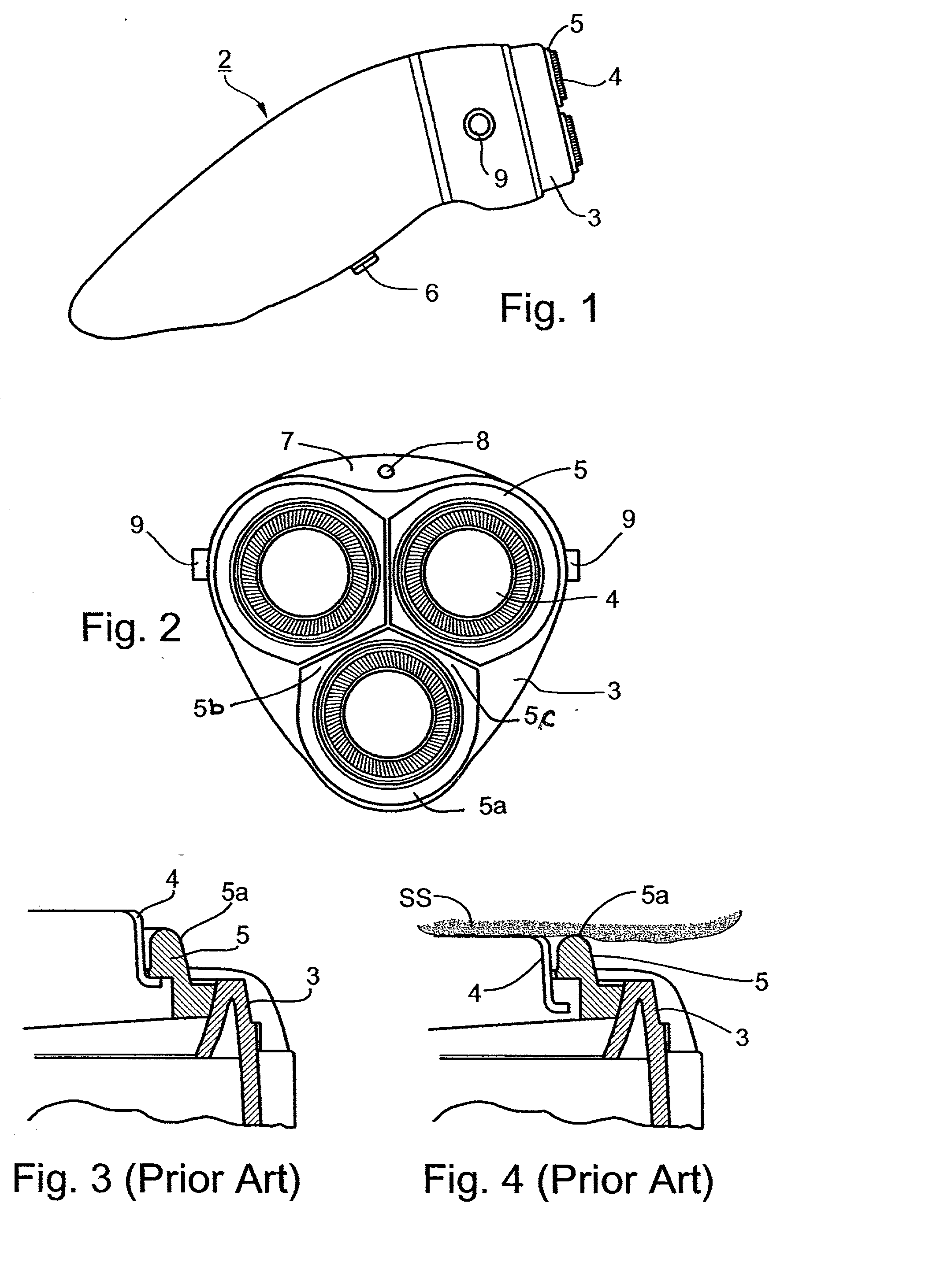 Shaving apparatus particularly useful for wet shaving with an electrical shaver