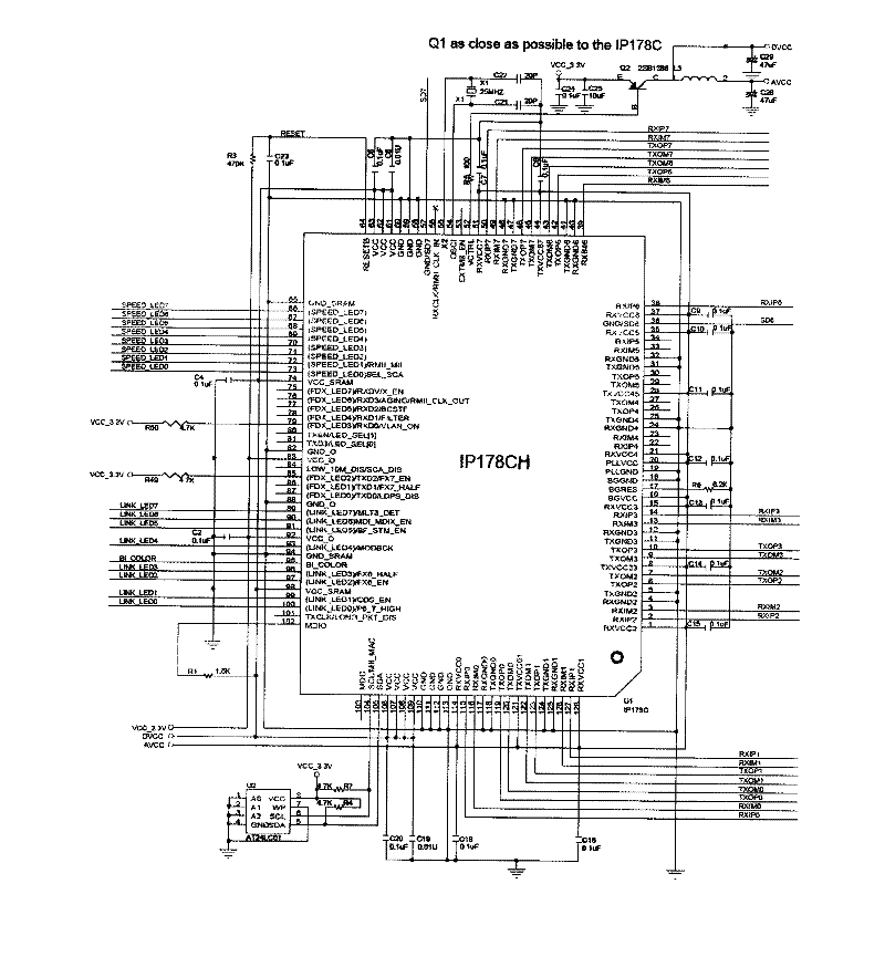 Plastic optical fiber wall surface exchange with control chip