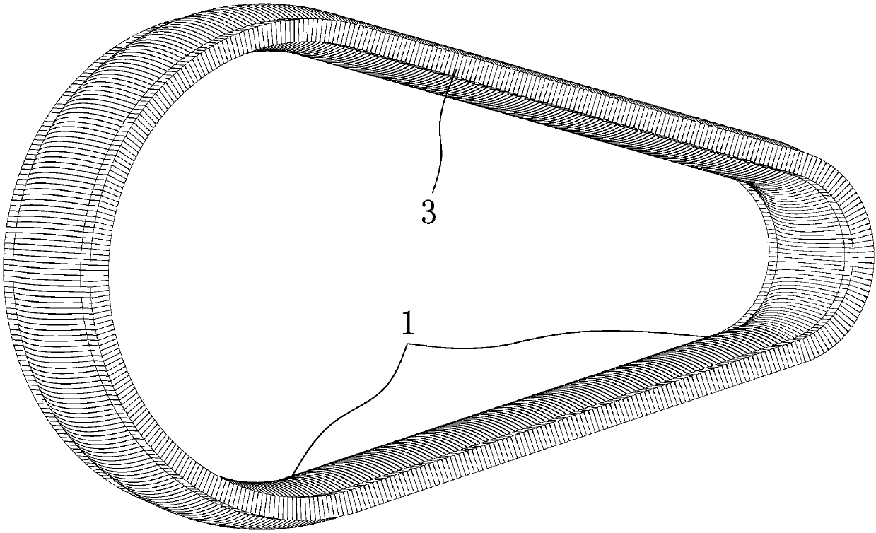 Continuously variable transmission driving belt with sliding vanes