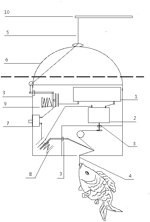 Automatic fishing apparatus with float