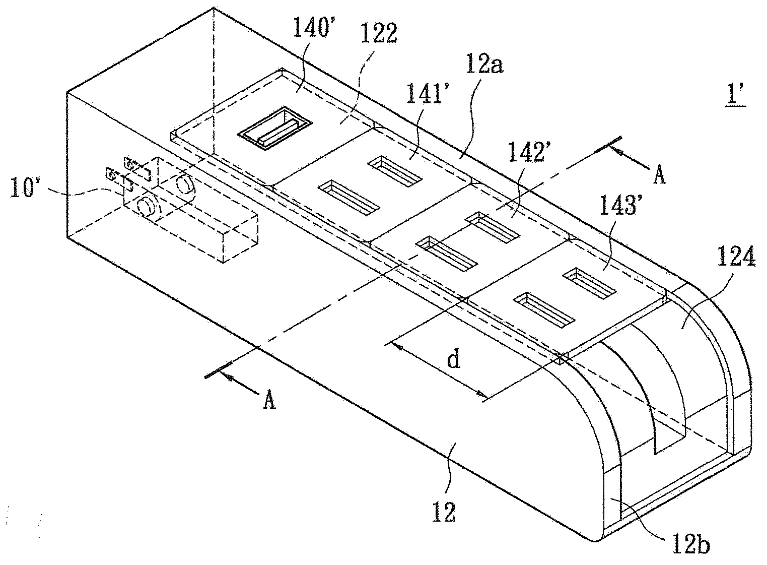 Power extension cord with movable outlet modules