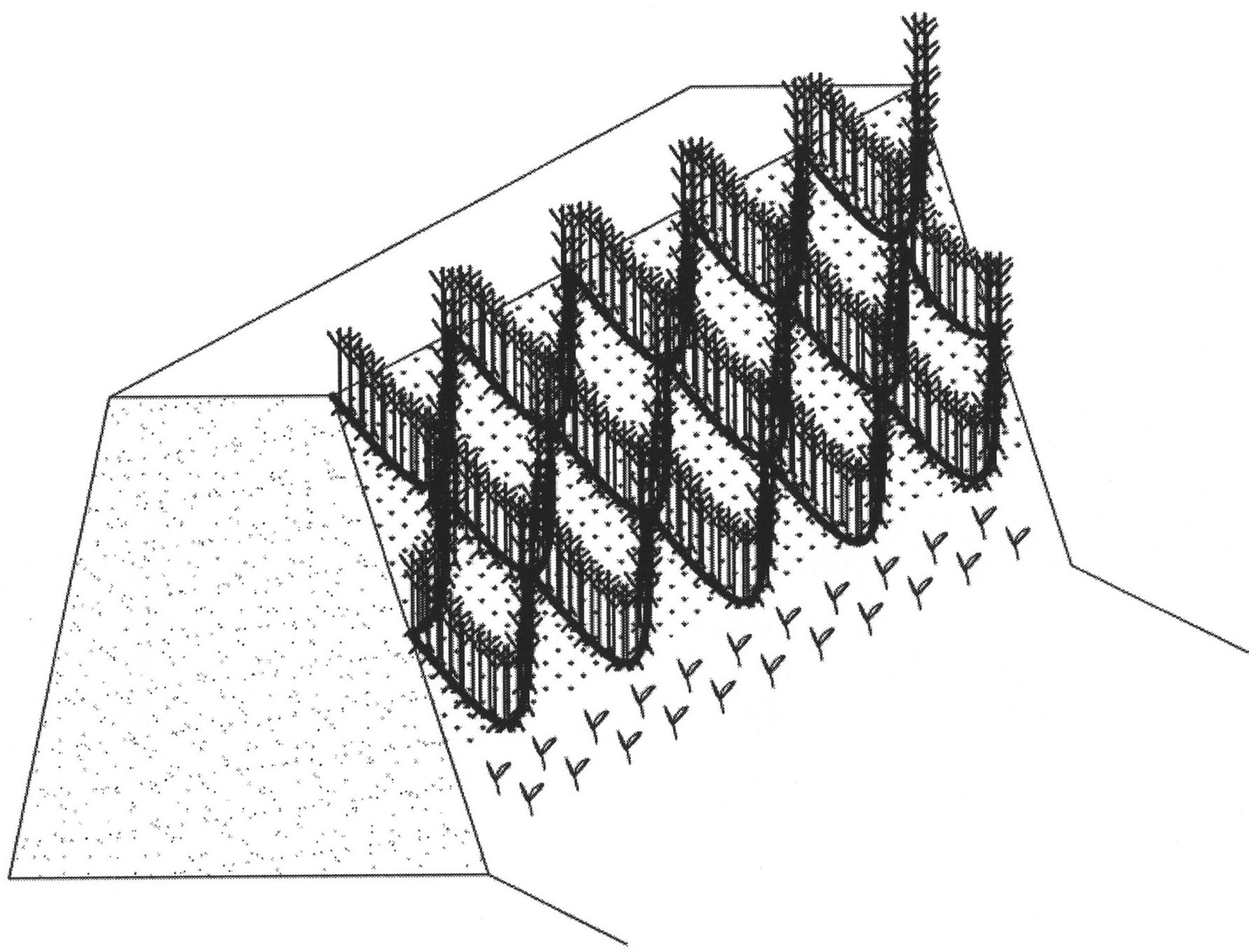 Method for protecting quasi ecological lake river bank inclined slope