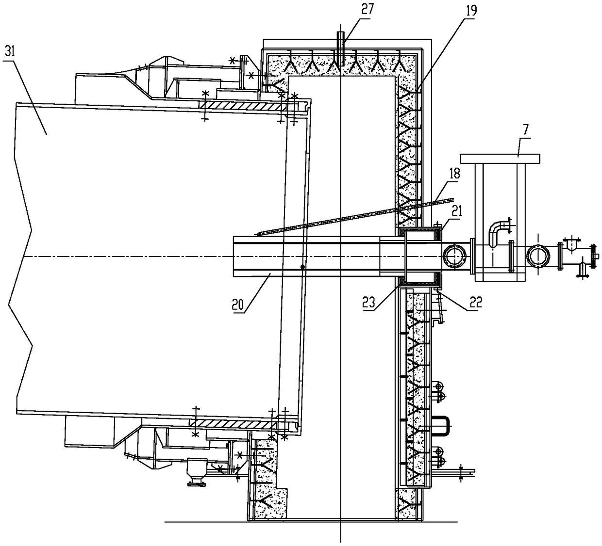 Flame-adjustable burner, and installation structure and application method thereof