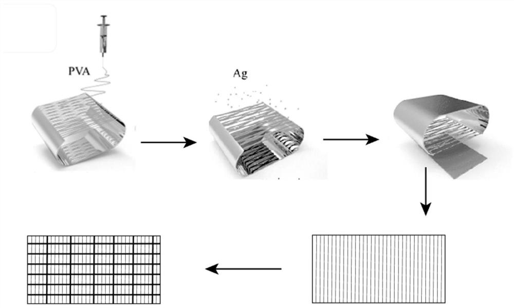 A kind of flexible transparent conductive film with hierarchical structure and preparation method thereof