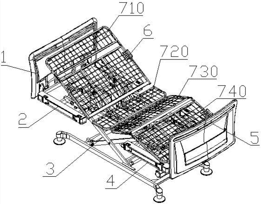 Assembling type electric nursing bed