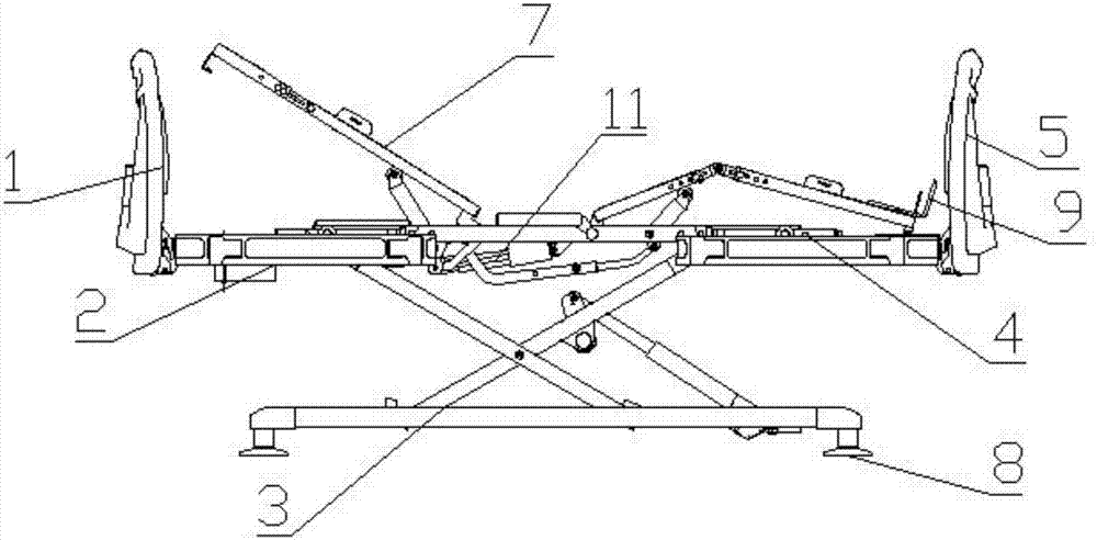 Assembling type electric nursing bed