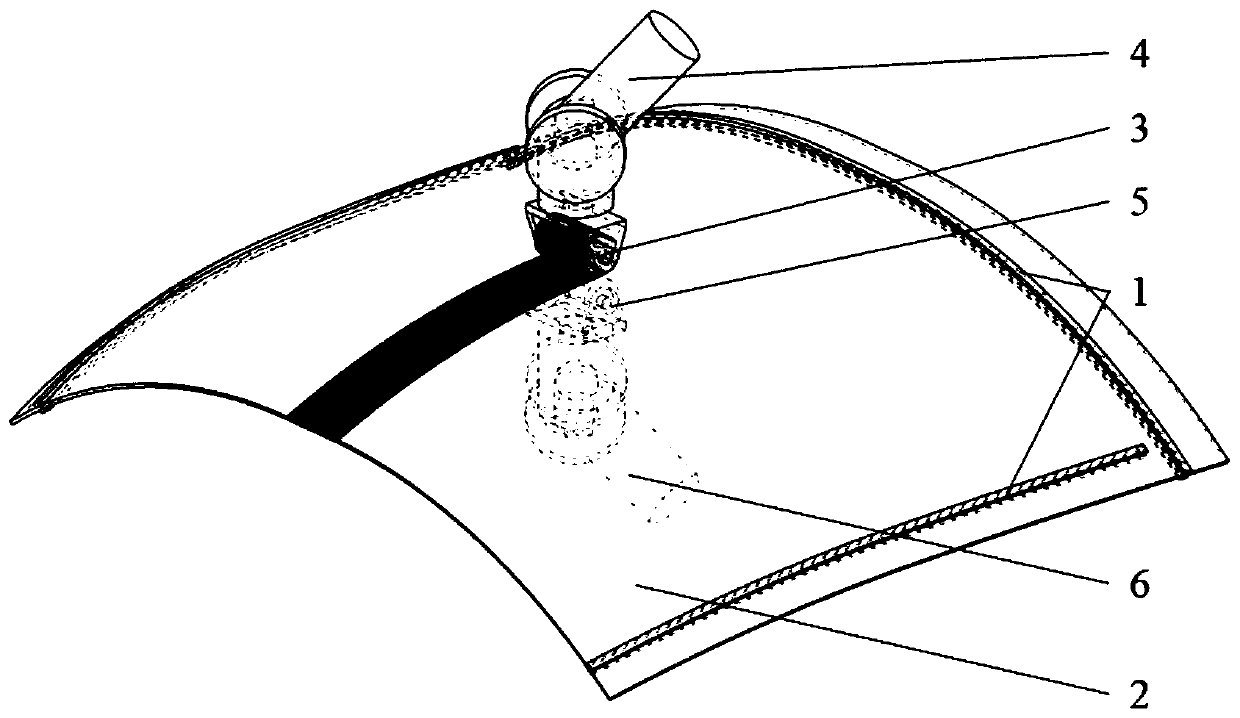 Flexible roll forming method and device for metal surface microstructure array