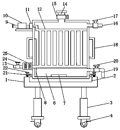 Waste heat recovery device for coating environmental-friendly mechanical equipment