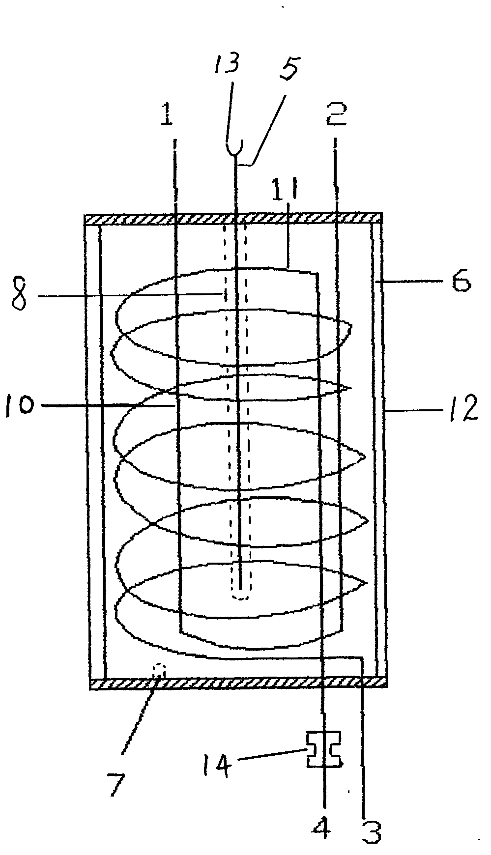 Instantaneous-heating type electric heater with heat energy secondary recycling