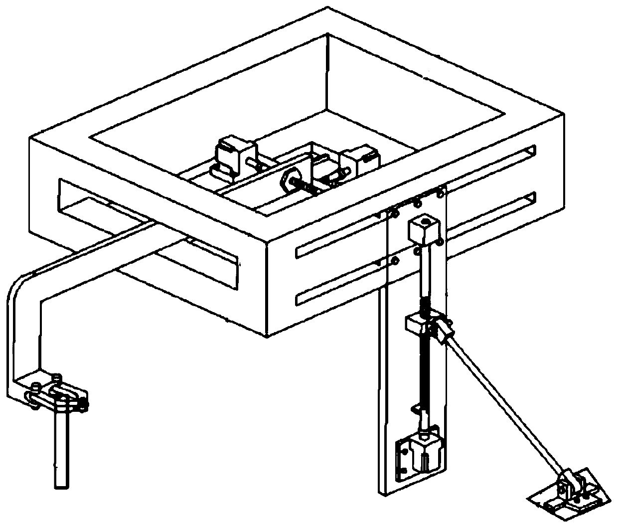 Automatic control shifting device based on synchronous belt and guide rail slider