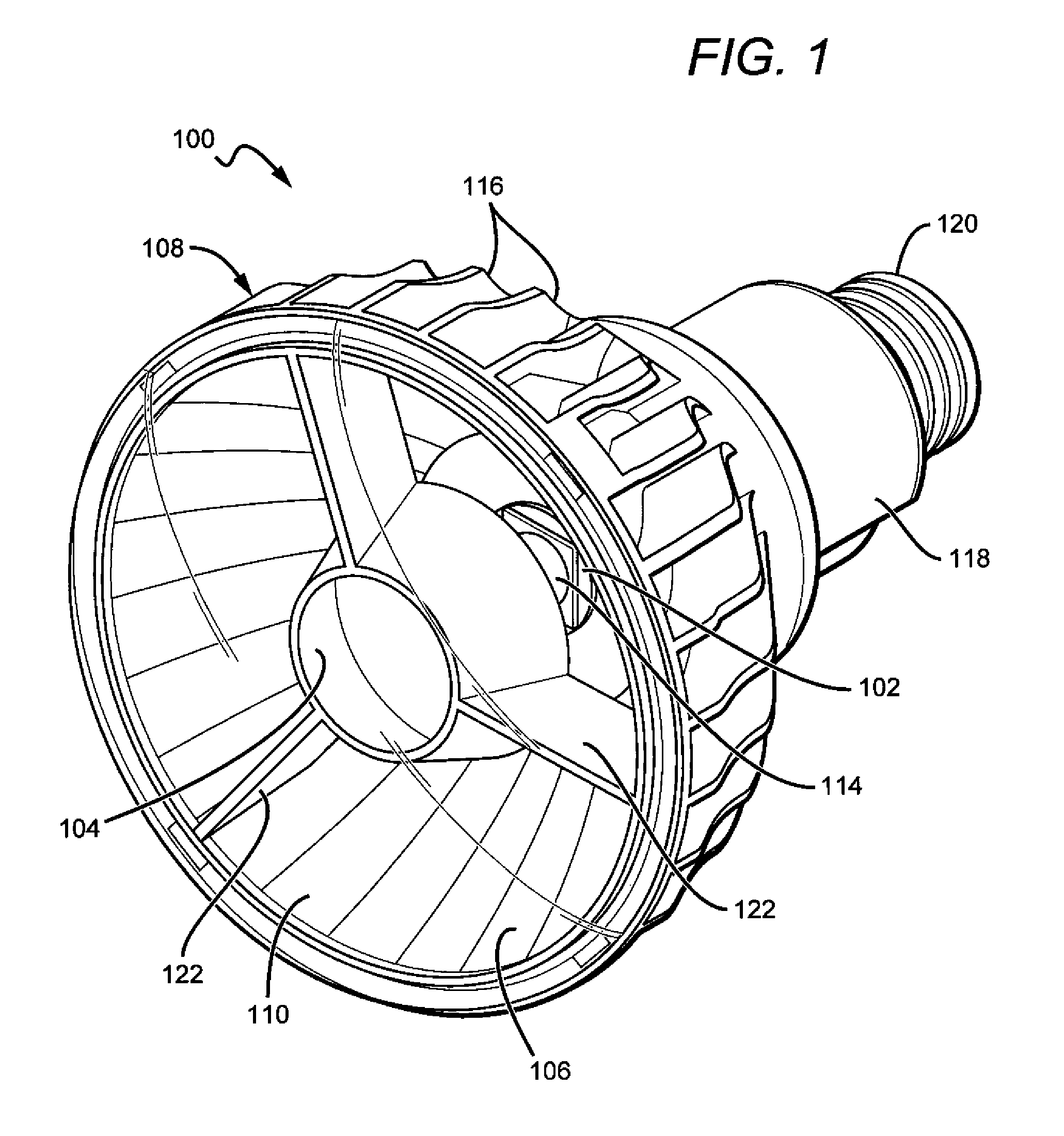 Hybrid reflector system for lighting device