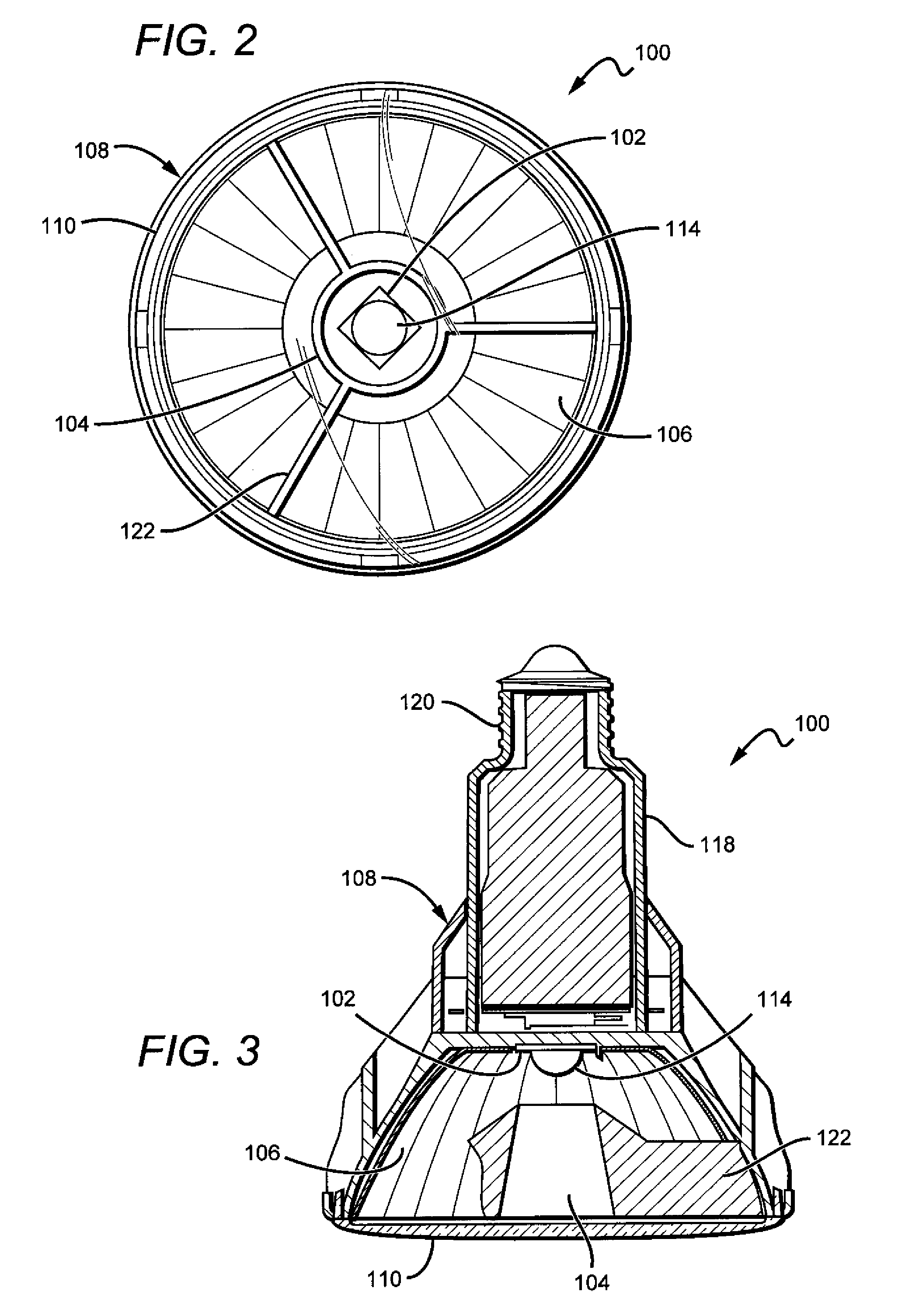 Hybrid reflector system for lighting device