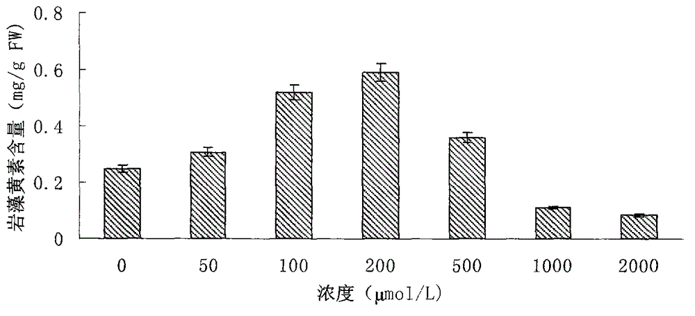 Method for increasing fucoxanthin content of Phaeodactylum tricornutum by using methyl jasmonic acid