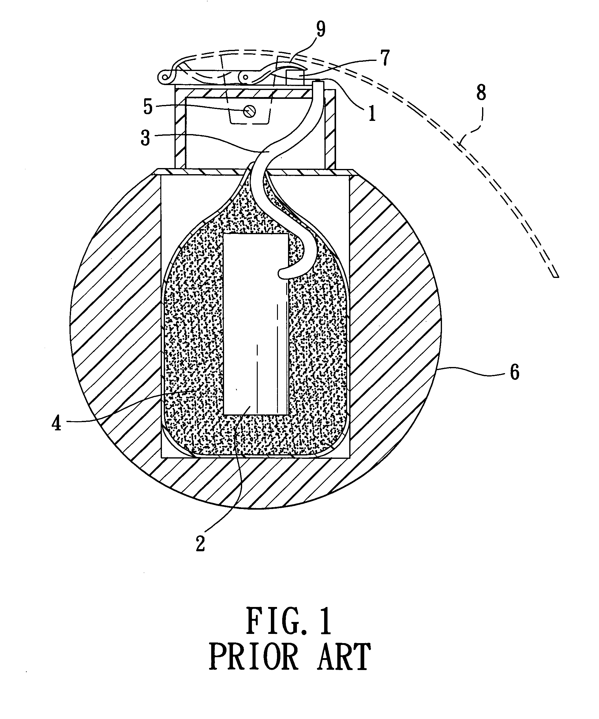 Hand grenade simulating device