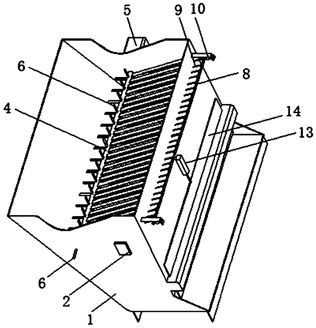 Uniform coal feeding device of chain furnace