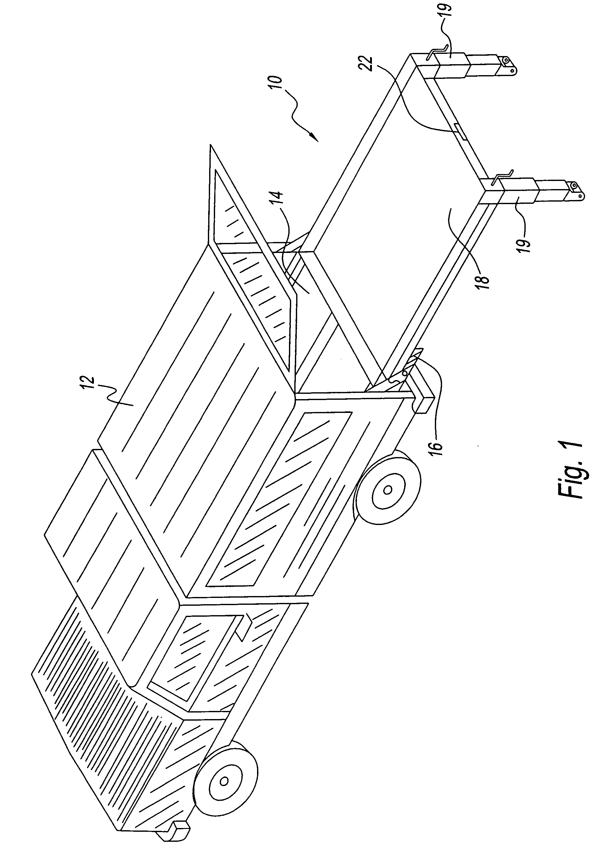 Flatbed extender system for a vehicle