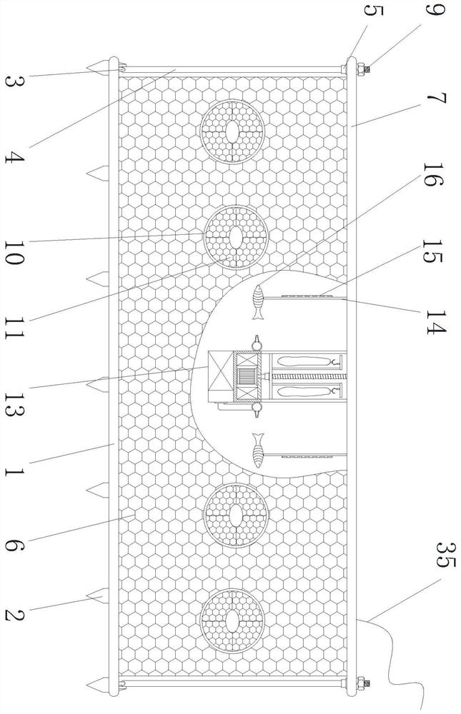 Multi-nozzle and self-entry type foldable fish-luring-trapping cage