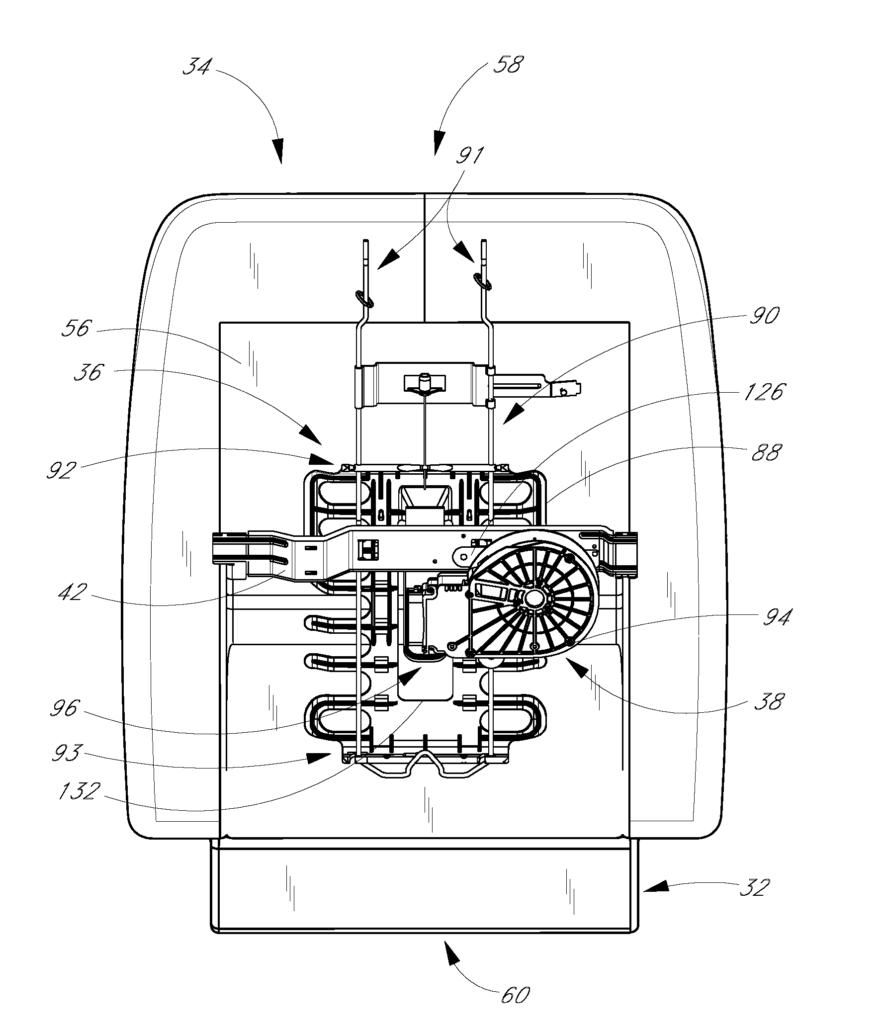 Apparatus for providing fluid through a vehicle seat