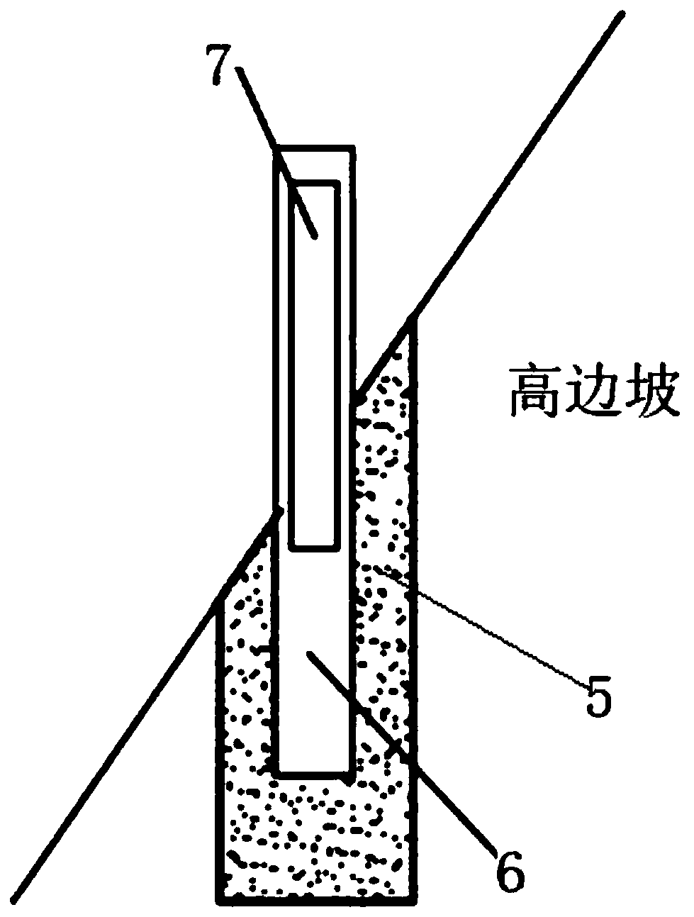 Integrated adjustable scaffold for high side slope construction