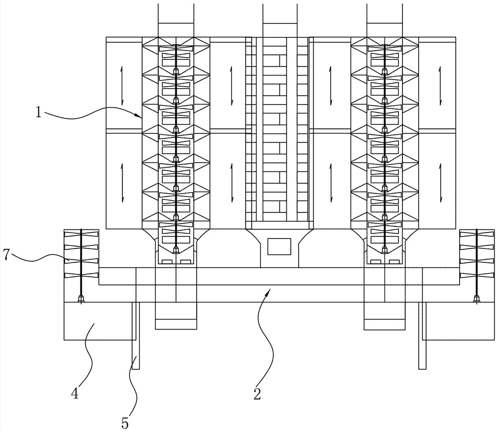 Offshore vertical axis composite support power generation platform