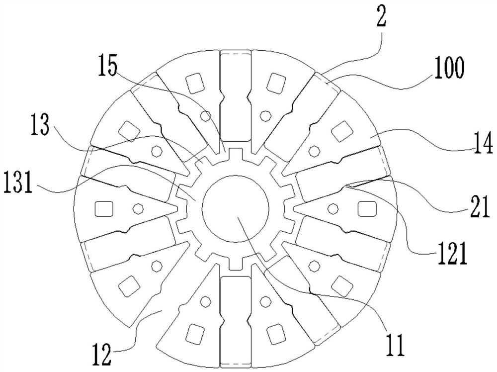 Rotor core components, motors, air conditioners