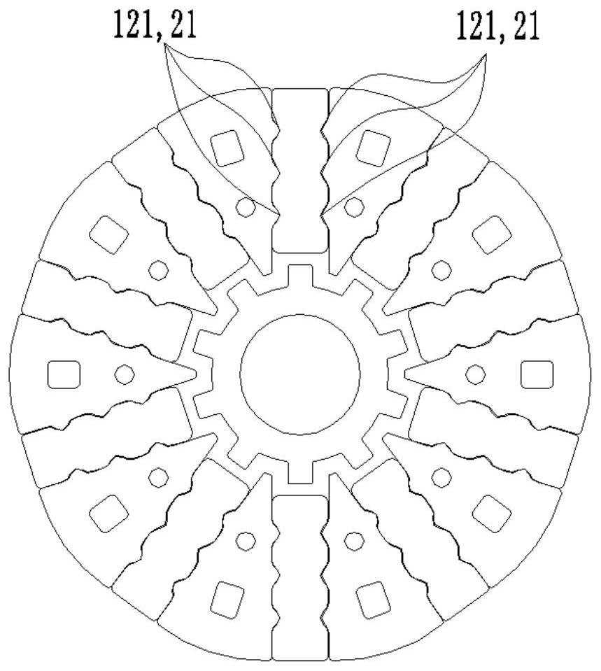 Rotor core components, motors, air conditioners