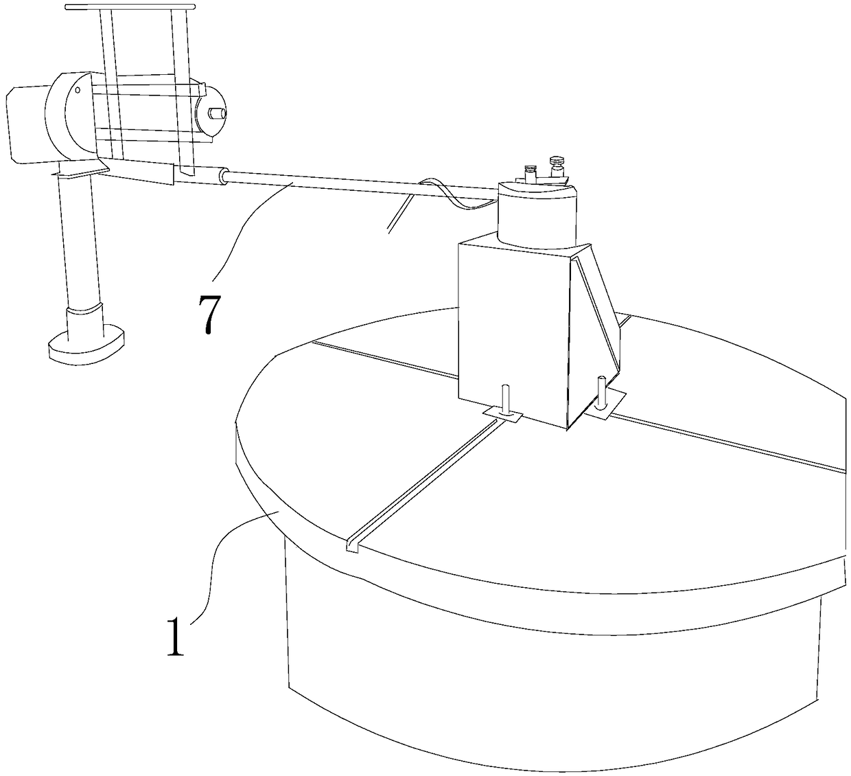 Rotary-table round tube cutting machine