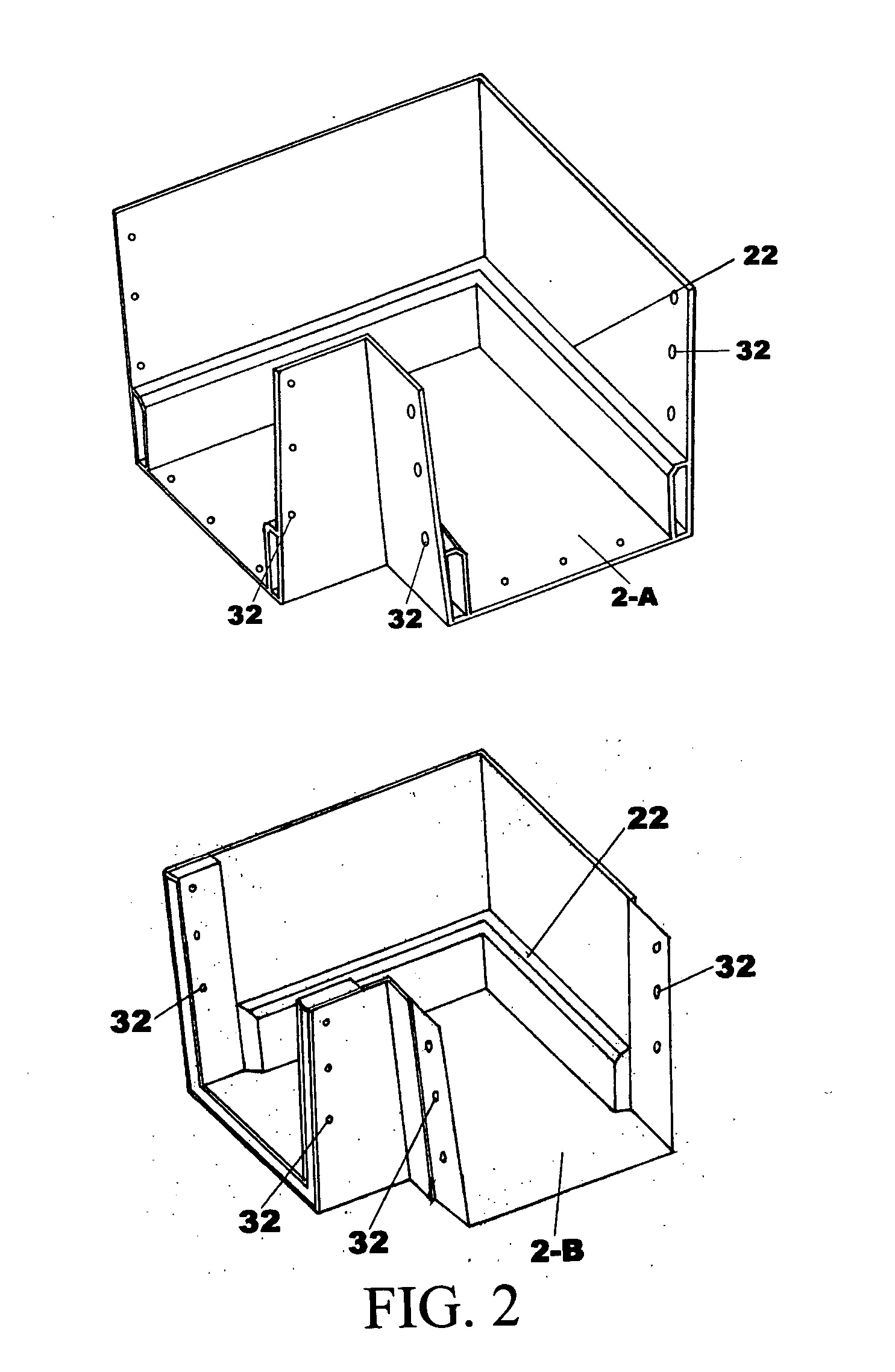 Modular flower box comprising wter drainage systemand clamp/support which is used to connect modules and which can house a lighting element