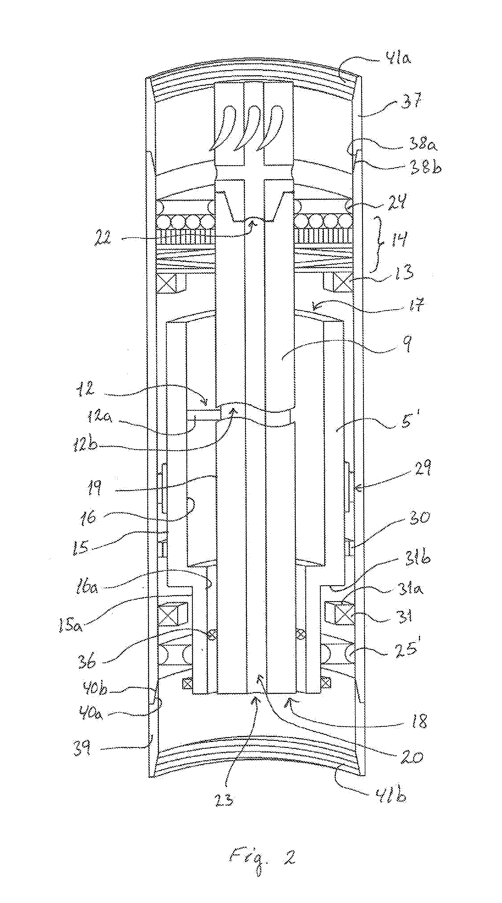 Agitator with oscillating weight element