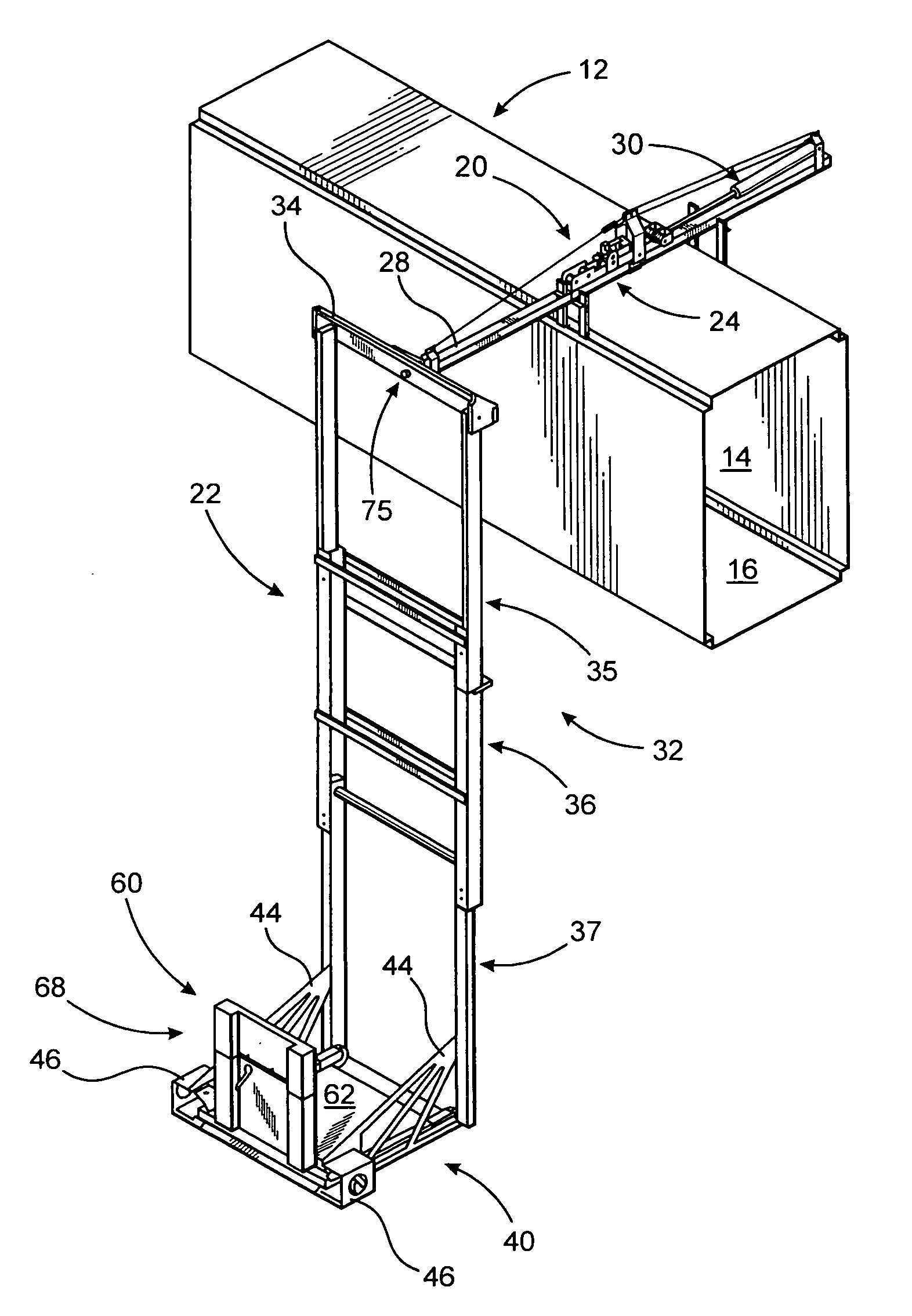 Cargo transfer assembly associated with a passenger boarding bridge