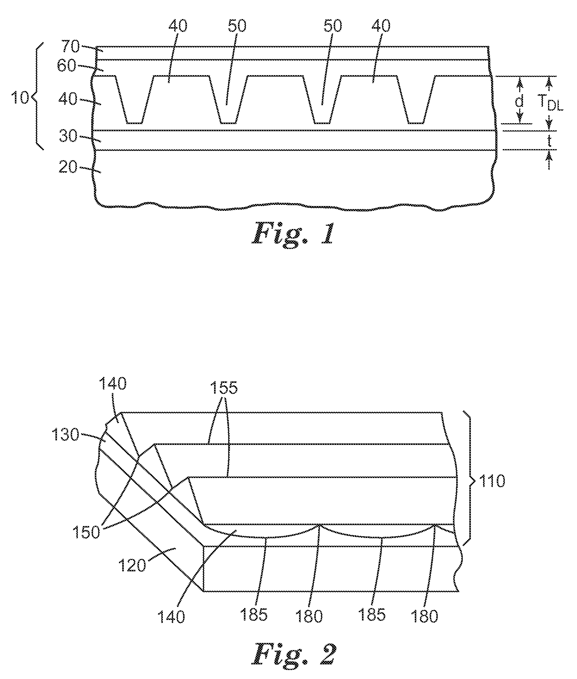 Lightning protection sheet with patterned discriminator