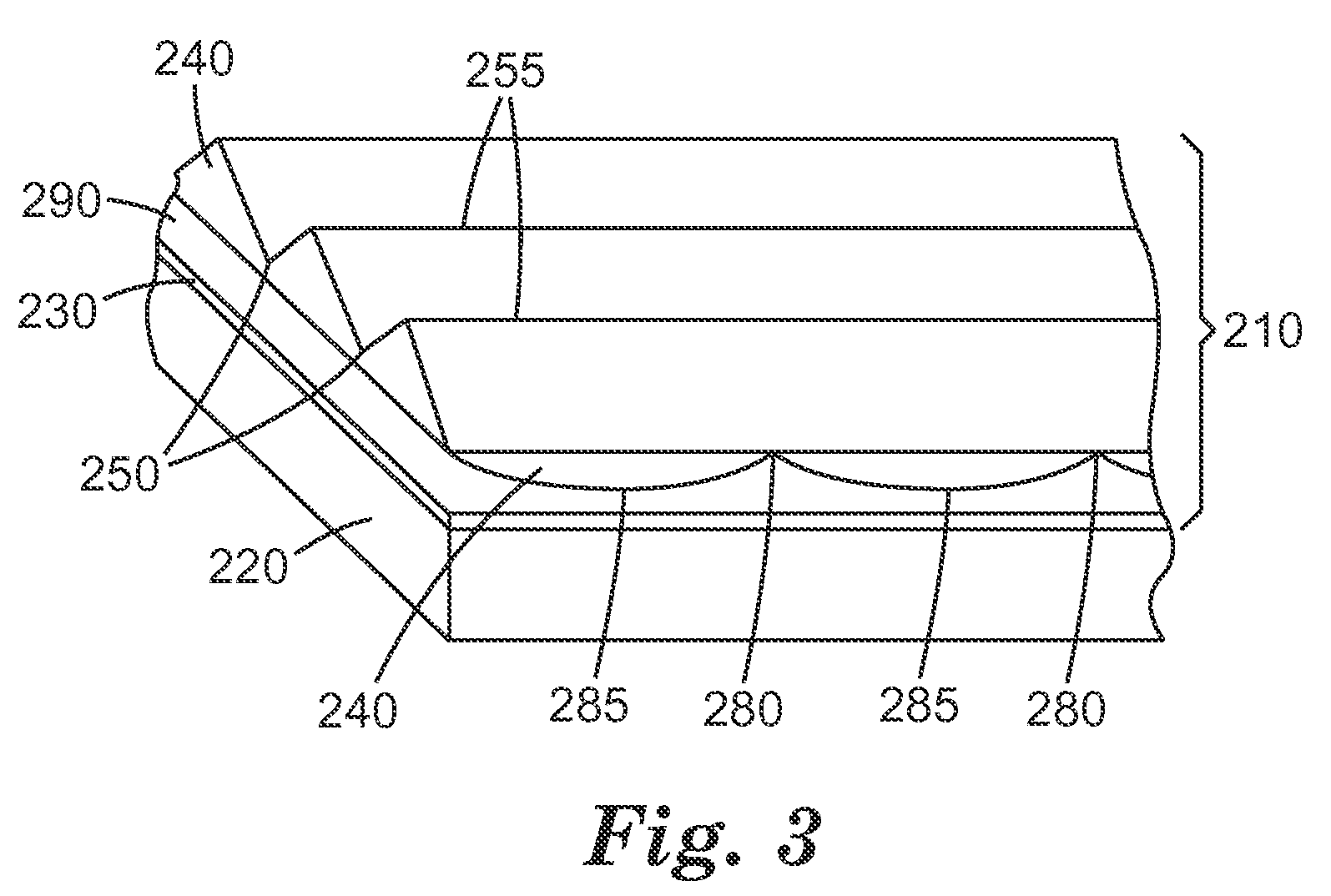 Lightning protection sheet with patterned discriminator