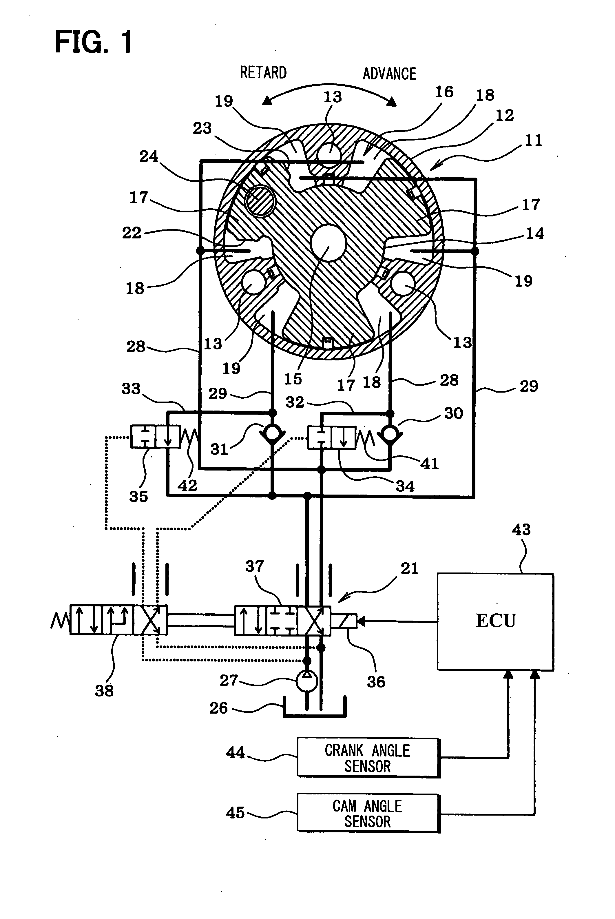 Diagnosis system for vane-type variable valve timing controller