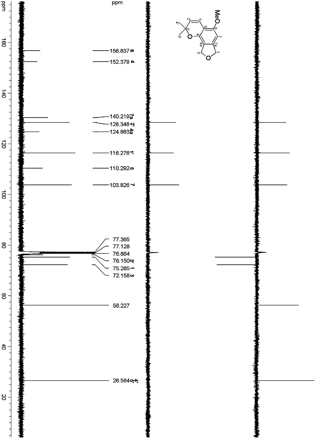 An isobenzofuran compound capable of improving cigarette smoking throat comfort and its preparation method and application