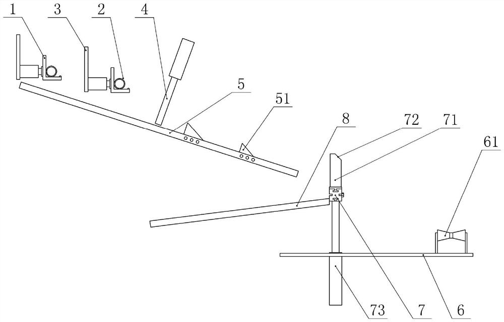 Automatic sampling structure for pipe production