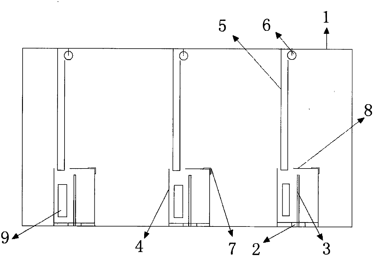 Device for containing baling rope for full-automatic horizontal waste paper baler