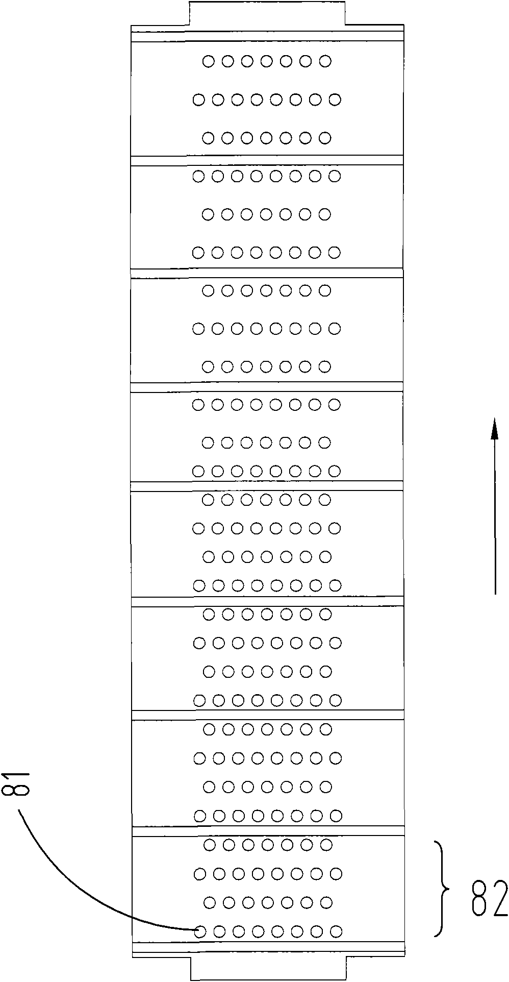 Jet cooling device for heat treatment furnace