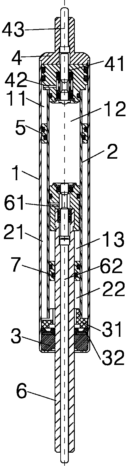 A double-barrel multi-chamber spring with an adjustable stroke