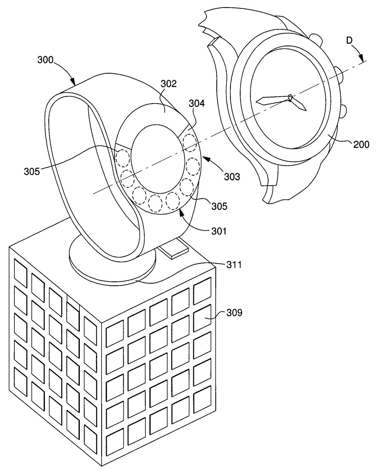 Winding device for self-winding automatic watch