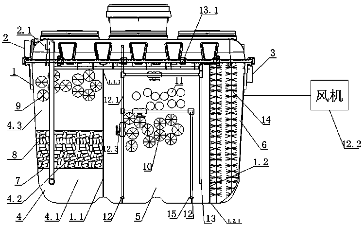 MBBR coupled ammoxidation integrated purification tank